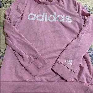 adidas Pink Crewneck Sweatshirt with White Logo